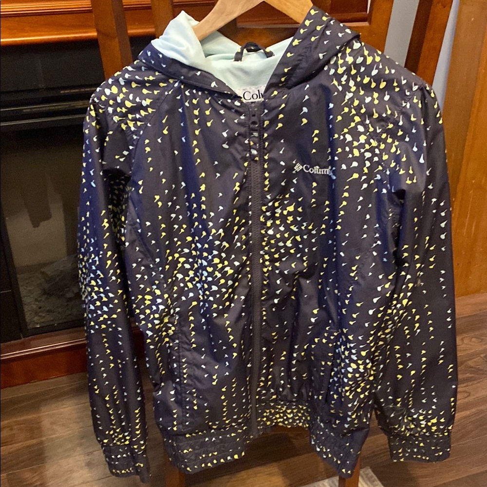 Columbia Navy and Yellow Patterned Jacket
